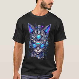 Futuristischer grafischer Katzenroboter 1 T-Shirt
