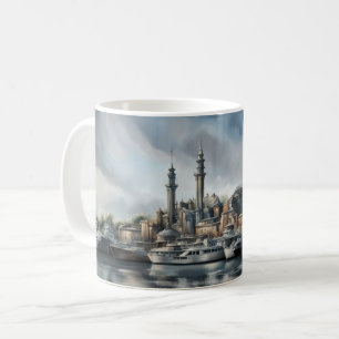Futuristischer Hafen Kaffeetasse