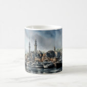 Futuristischer Hafen Kaffeetasse (Mittel)