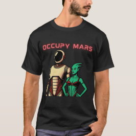 Futuristischer humanoide Roboter auf einem außerir T-Shirt