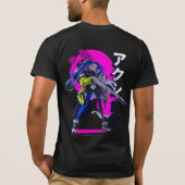 Futuristischer Kämpfer Anime-T - Shirt - kühne Cyb (Rückseite)