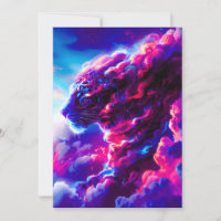 Futuristischer kosmischer Neon-Leopard