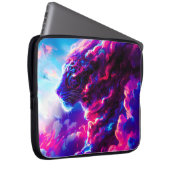 Futuristischer kosmischer Neon-Leopard Laptopschutzhülle (Vorne Rechts)