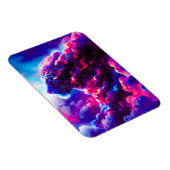 Futuristischer kosmischer Neon-Leopard  Magnet (Rechte Seite)