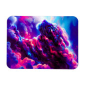 Futuristischer kosmischer Neon-Leopard  Magnet (Horizontal)