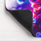 Futuristischer kosmischer Neon-Leopard  Mousepad (Ecke)