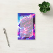 Futuristischer kosmischer Neon-Leopard Post-it Klebezettel (Büro)