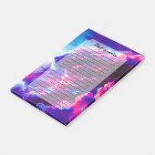 Futuristischer kosmischer Neon-Leopard Post-it Klebezettel (angewinkelt)