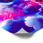 Futuristischer kosmischer Neon-Leopard Poster (Ecke)