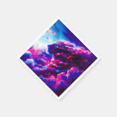 Futuristischer kosmischer Neon-Leopard  Serviette (Ecke)