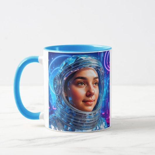 Futuristischer Kosmonaute Tasse (Links)