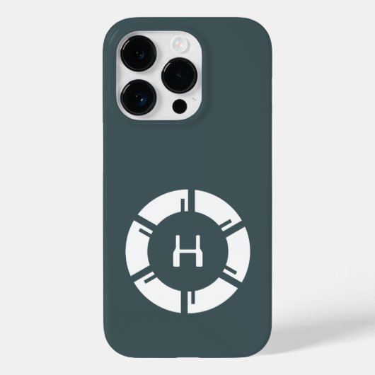 Futuristischer Kreis mit SCI-Fi Monogramm grau Case-Mate iPhone Hülle (Rückseite)