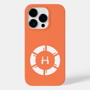 Futuristischer Kreis mit SCI-Fi Monogramm Orange Case-Mate iPhone 14 Pro Hülle