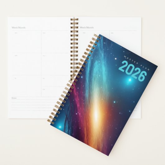 Futuristischer Leuchtender Neon-Abstrakter Kosmisc Planer (Anzeige)