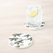 Futuristischer Maschinengewehr Getränkeuntersetzer (Seite)