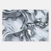 Futuristischer Metallischer Chrom Geschenkpapier Set (Vorderseite 2)