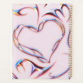 Futuristischer Metallischer Name Cyberpunk Pink Planer (Rückseite)