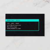 Futuristischer Minimaler Stil mit QR-Code Visitenkarte (Rückseite)