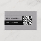 Futuristischer Minimaler Stil mit QR-Code Visitenkarte (Vorderseite)