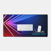 Futuristischer Neonbeleuchtungsraum mit LED-Lights Schreibtischunterlage (Tastatur & Maus)