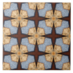 Futuristischer Platz und Sternmuster Fliese