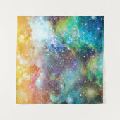 Futuristischer Raum, nebeliger Hintergrund. Wandteppich (Vorderseite (Horizontal))