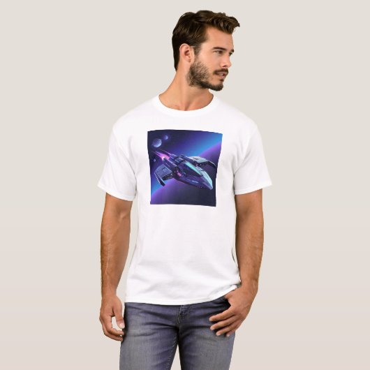 Futuristischer Raum T-Shirt (Vorne ganz)