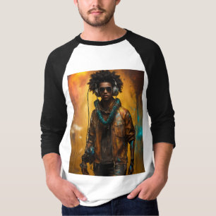 Futuristischer Robot DJ T - Shirt - Entzünden Sie