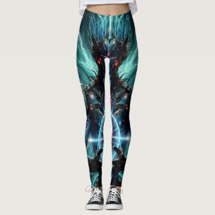 Futuristischer Robot kosmischer Kern Cyberpunk Leggings
