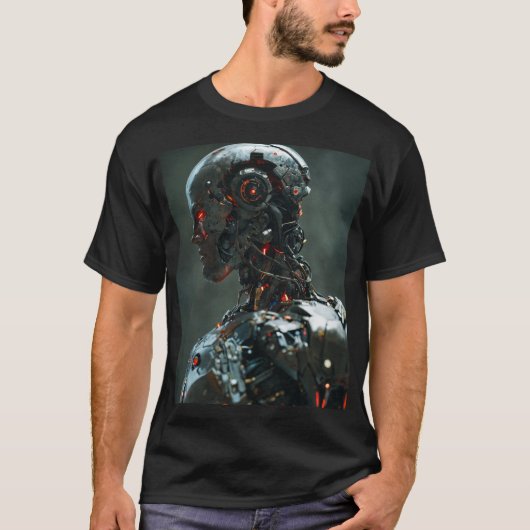 Futuristischer Robot-T - Shirt (Vorderseite)