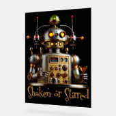 Futuristischer Roboter-Barkeeper "Geschüttelt oder Acrylschild (Winkel)
