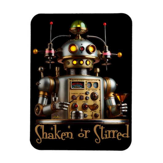 Futuristischer Roboter Barkeeper "Geschüttelt oder Magnet (Vertikal)