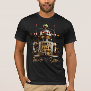 Futuristischer Roboter Barkeeper "Geschüttelt oder T-Shirt