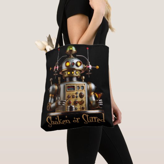 Futuristischer Roboter Barkeeper "Geschüttelt oder Tasche (Von Nahem)