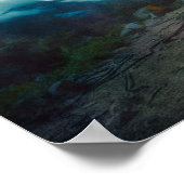 Futuristischer Roboter in antiker Landschaft Poster (Ecke)