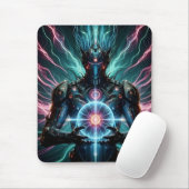 Futuristischer Roboter Kosmischer Kern Cyberpunk Mousepad (Mit Mouse)