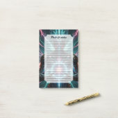 Futuristischer Roboter Kosmischer Kern Cyberpunk Post-it Klebezettel (Auf Schreibtisch)