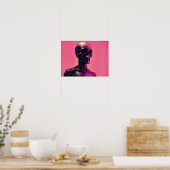 Futuristischer Roboter Skeleton Poster (Küche)