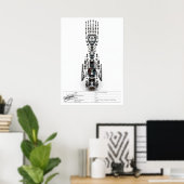 Futuristischer Roboterarm Explosionsdarstellung Poster (Heimbüro)