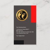 Futuristischer roter Pfeil-Arbeitskräfte-Berater Visitenkarte (Rückseite)