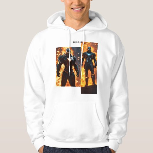 Futuristischer Schwarzeisermann Hoodie (Vorderseite)