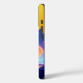 Futuristischer Sonnenuntergang im Kristalltal Case-Mate iPhone Hülle (Rückseite / Links)