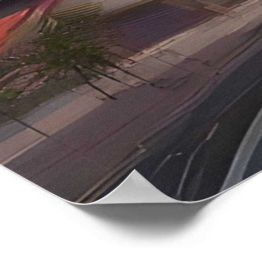 Futuristischer Sonnenuntergang: lebendiges technol Poster (Ecke)