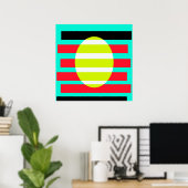Futuristischer Sonnenuntergang Poster (Heimbüro)