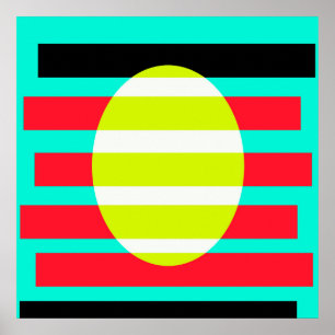 Futuristischer Sonnenuntergang Poster