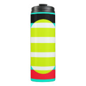 Futuristischer Sonnenuntergang Thermosbecher (Vorderseite)