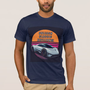 Futuristischer Sportwagen und Motivationszitat T-Shirt
