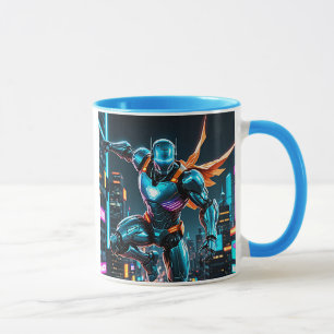 Futuristischer Superheld in High-Tech-Rüstung. Tasse