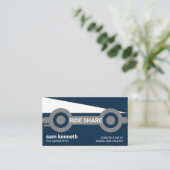 Futuristischer Taxi-Teilfahrer Visitenkarte (Stehend Vorderseite)