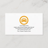 Futuristischer Taxi-Teilfahrer Visitenkarte (Rückseite)